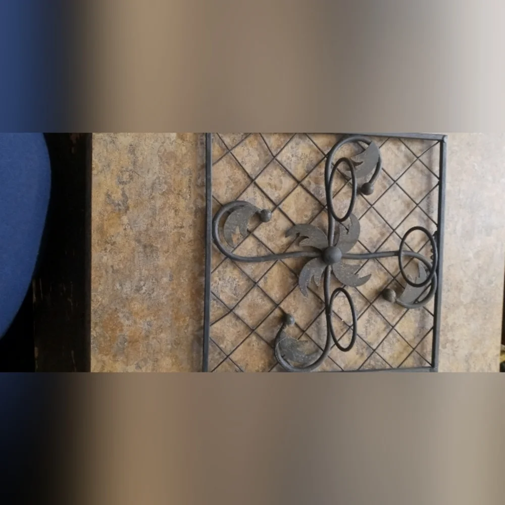 Black Wrought Iron Wall Decor Panel 10×10